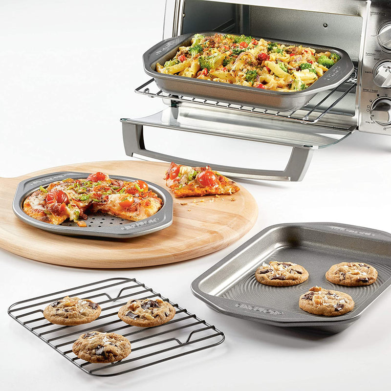 Circulon Total Bakeware Nonstick Toaster Oven & Personal Pizza Pan Baking Set, 4-Piece