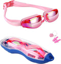 Hurdilen Kids Swim Goggles, Swimming Goggles for Kids with Nose Clip, Earplugs Sporting Goods > Outdoor Recreation > Boating & Water Sports > Swimming > Swim Goggles & Masks Hurdilen Pink  