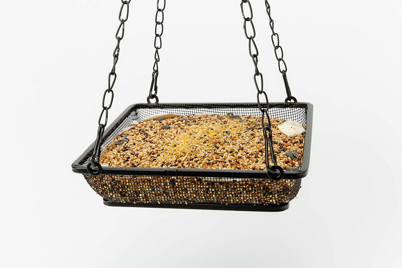 WOSIBO Hanging Bird Feeder Tray, Platform Metal Mesh Seed Tray for Bird Feeders, Outdoor Garden Decoration for Wild Backyard Attracting Birds Animals & Pet Supplies > Pet Supplies > Bird Supplies > Bird Cage Accessories > Bird Cage Food & Water Dishes WOSIBO   