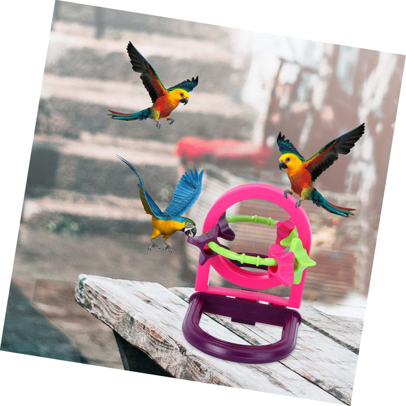 Balacoo 2Pcs Training Stand Plastic Perch Cage Wear-Resistant Accessory Standing Rack Delicate with Mirror Interesting Parrot Bird Animals & Pet Supplies > Pet Supplies > Bird Supplies > Bird Cages & Stands Balacoo   