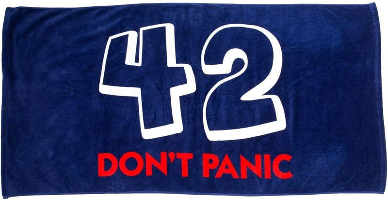 Getdigital Bath Towel 42 Don'T Panic - Large Beach Towel for the Hitchhiker'S Guide to the Galaxy Fans - 55 X 28 Inch, 100% Cotton, Certified with German Textile Standard Home & Garden > Linens & Bedding > Towels getDigital   