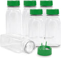 Royalhouse - 6 Pack 14 Oz Plastic Spice Jars with Black Cap, Clear and Safe Plastic Bottle Containers with Shaker Lids for Storing Spice, Herbs and Seasoning Powders, Made in the USA Home & Garden > Decor > Decorative Jars RoyalHouse 14 Ounce w/Green Cap  