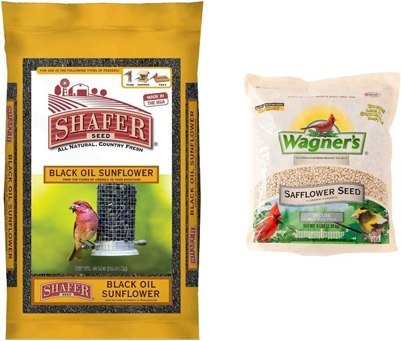Shafer Seed 51041 40-Pound Bag, Black Oil Sunflower Wild Bird Food Animals & Pet Supplies > Pet Supplies > Bird Supplies > Bird Food Shafer Seed Seed Bag + Mix Bird Seed, 5-Pound Bag  