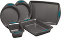 Rachael Ray Nonstick Bakeware Set with Grips Includes Nonstick Bread Pan, Baking Pans, Cookie Sheet, Baking Sheet and Cake Pans - 10 Piece, Gray with Marine Blue Grips Home & Garden > Kitchen & Dining > Cookware & Bakeware Meyer Corporation Marine Blue Grips 5 Piece 