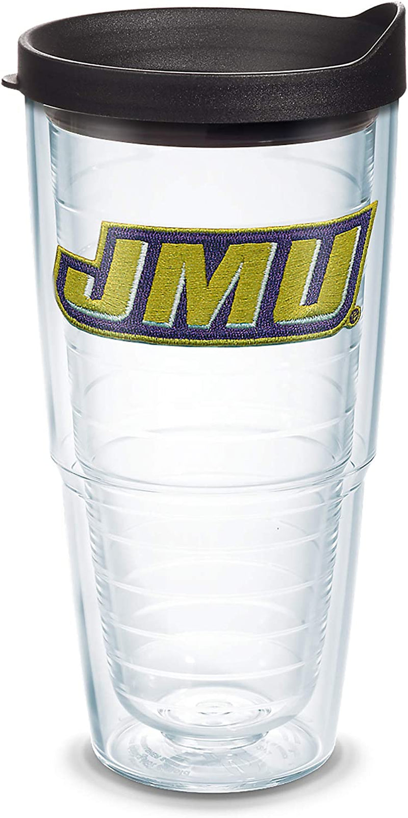 Tervis Made in USA Double Walled James Madison University JMU Dukes Insulated Tumbler Cup Keeps Drinks Cold & Hot, 24Oz - Black Lid, Primary Logo Home & Garden > Kitchen & Dining > Tableware > Drinkware Tervis Primary Logo 24oz - Black Lid 