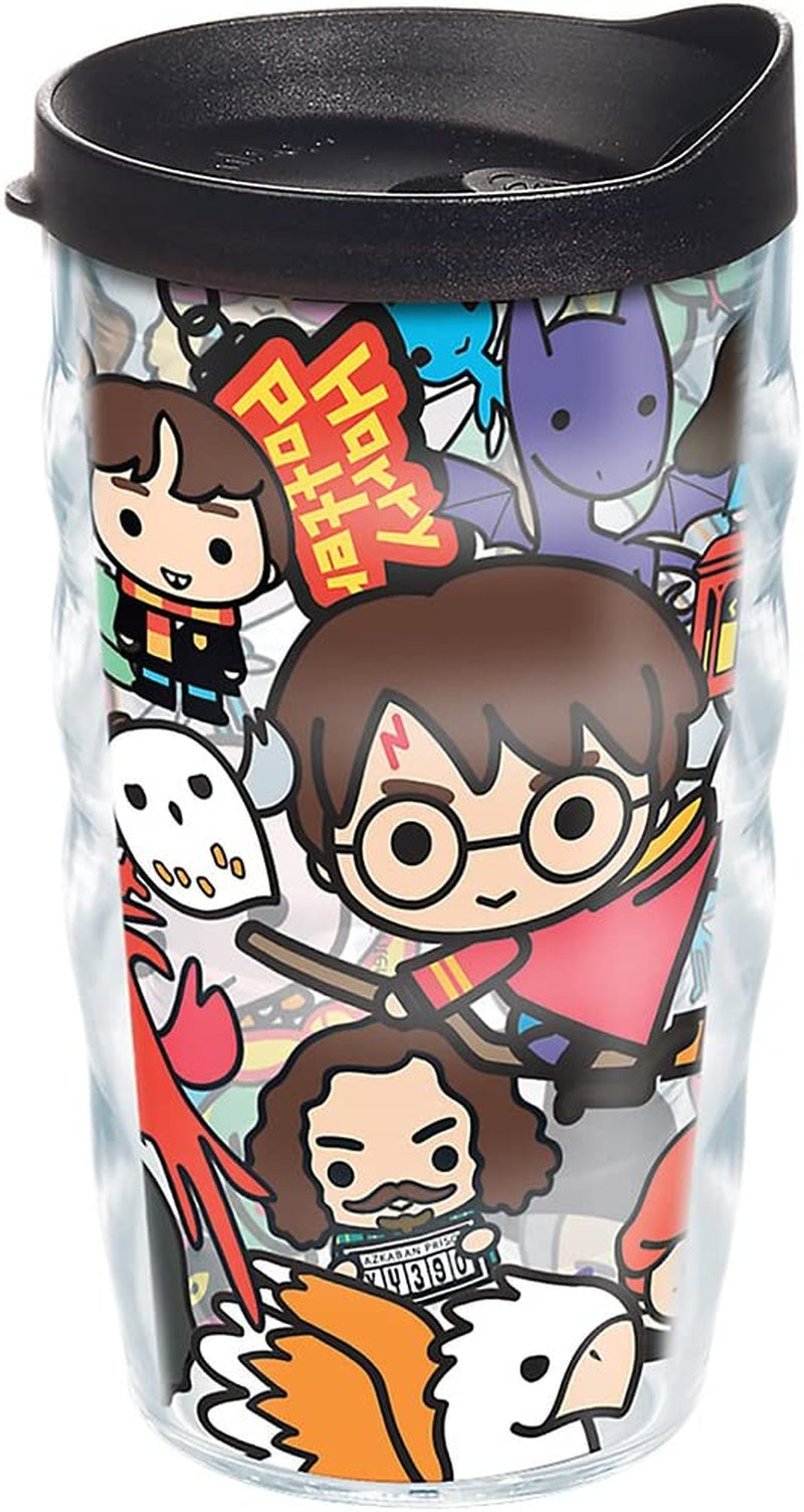 Tervis Harry Potter - Group Charms Tumbler with Wrap and Black Lid 16Oz Mug, Clear Home & Garden > Kitchen & Dining > Tableware > Drinkware Tervis Classic 10oz Wavy 