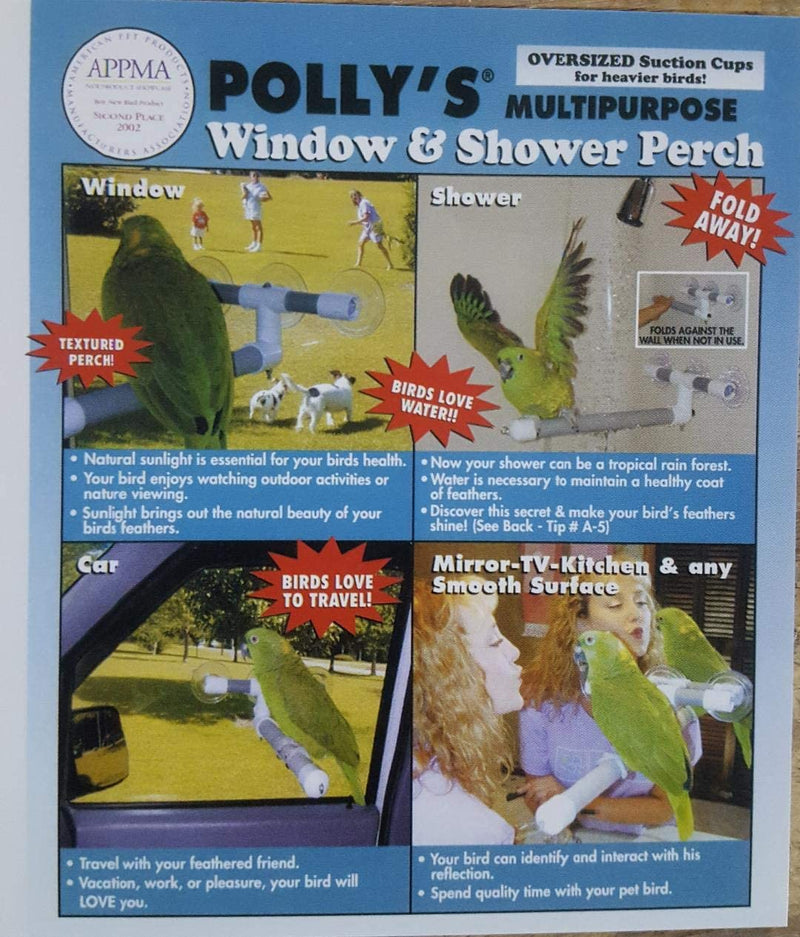Polly'S Sandy Window and Shower Bird Perch, Large Animals & Pet Supplies > Pet Supplies > Bird Supplies POLLY'S PET PRODUCTS   