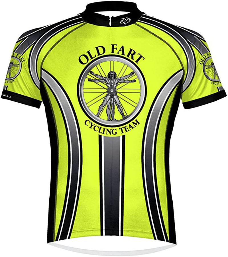 Primal Wear Old Fart Vitruvian Man Cycling Jersey Men'S High Visibility Sporting Goods > Outdoor Recreation > Cycling > Cycling Apparel & Accessories Primal Wear 3X-Large  