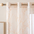 MIULEE Sheer Curtains 84 Inches Long Grommet Top Green Tree Branch White Curtain 2 Panels Window Curtains Tree Pattern for Living Room Home & Garden > Decor > Window Treatments > Curtains & Drapes MIULEE Orange 52"W*63"L 