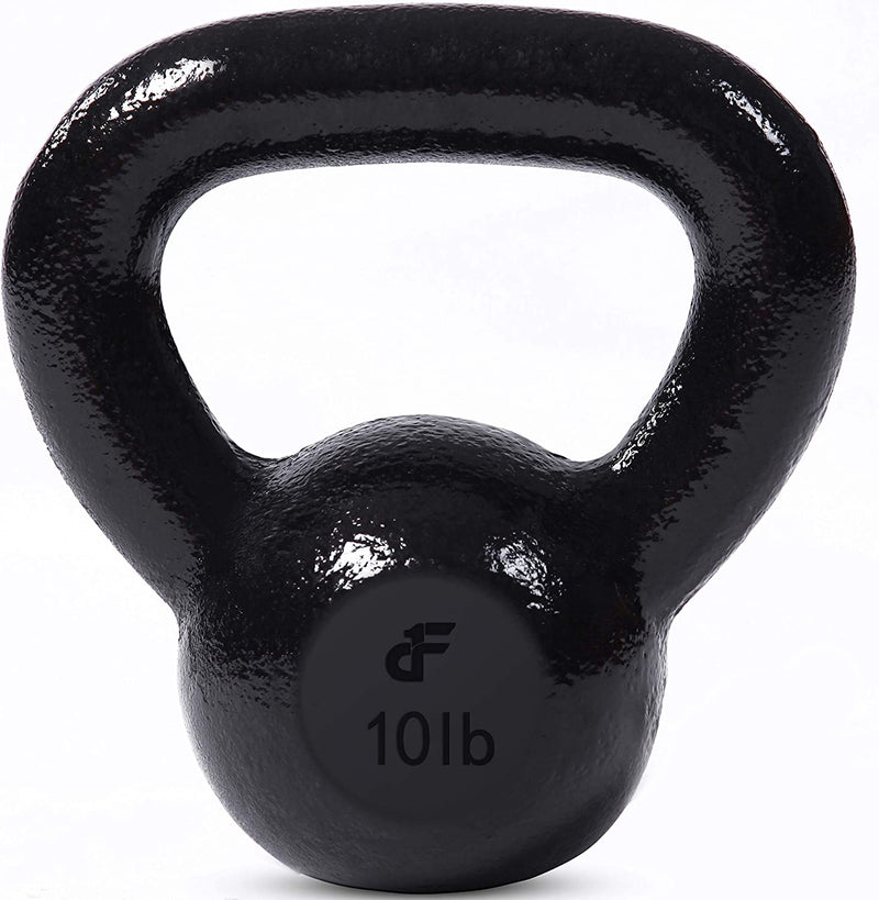 Day 1 Fitness Kettlebell Weights Cast Iron - 11 Sizes Options, 5Lbs-60Lbs - Ballistic Exercise, Core Strength, Functional Fitness, Weight Training Set - Free Weight, Equipment Accessories Sporting Goods > Outdoor Recreation > Winter Sports & Activities Day 1 Fitness 10lb  