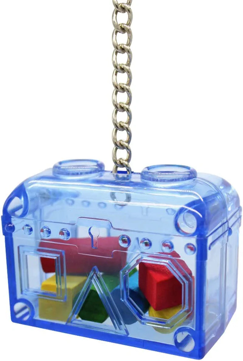 Sweet Feet and Beak Large or Small Treasure Chest - Perfect Bird Cage Toy Colorful, Safe, Easy to Install - Washable, Refillable, Non-Toxic, Foraging Box - Cage Accessories Animals & Pet Supplies > Pet Supplies > Bird Supplies > Bird Toys Sweet Feet and Beak Small  