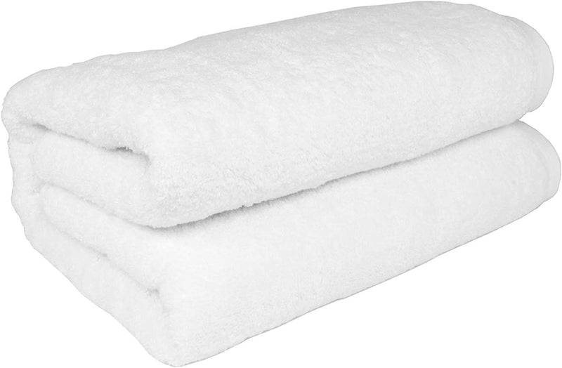 SALBAKOS Turkish Cotton Oversized Bath Sheet - Extra Large Bath Towels - XL, Toallas De Baño | Bano Grandes, 40 by 80 Inch, Aqua Home & Garden > Linens & Bedding > Towels SALBAKOS White 40" x 80" Bath Sheet 
