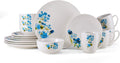 Studio Nova Porcelain 16-Piece Dinnerware Set, Service for 4, Countryside Lemons Home & Garden > Kitchen & Dining > Tableware > Dinnerware Studio Nova Painted Wildflowers  