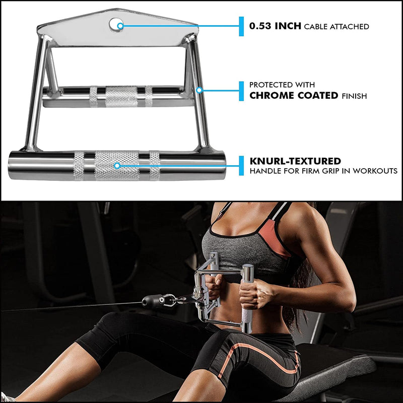 A2ZCARE Combo Tricep Press down Cable Attachment | Multi-Option: Double D Handle, V-Shaped Bar, Tricep Rope, Rotating Straight Bar Sporting Goods > Outdoor Recreation > Fishing > Fishing Rods A2ZCare   