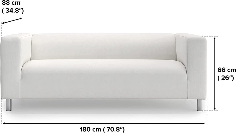 TLYESD Klippan Cover Replacement for IKEA 2 Seater Klippan Loveseat Sofa Slipcover,Klippan Loveseat Cover(Light Grey) Home & Garden > Decor > Chair & Sofa Cushions TLYESD   