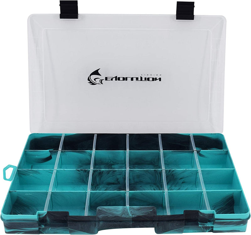 Evolution Outdoor 3700 Drift Series Fishing Tackle Tray – Colored Tackle Box Organizer with Removable Compartments, Clear Lid, 2 Latch Closure, Utility Box Storage Sporting Goods > Outdoor Recreation > Fishing > Fishing Tackle Evolution Outdoor Seafoam Green 1 Pk 