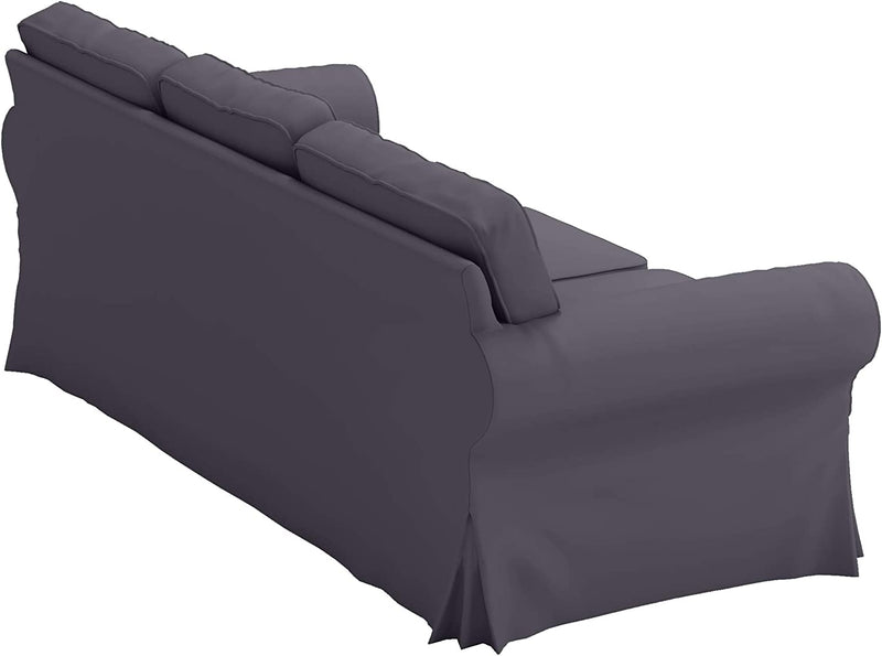 Heavy Cotton Replacement Sofa Cover That Fits IKEA Ektorp 3 Seat Sofa, Custom Made Slipcover. Cover Only (Dark Gray Dense Cotton) Home & Garden > Decor > Chair & Sofa Cushions Custom Slipcover Replacement   
