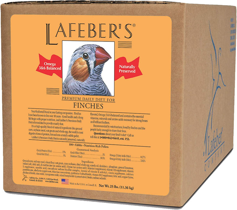 Lafeber Premium Daily Diet Pellets Pet Bird Food, Made with Non-Gmo and Human-Grade Ingredients, for Finches, 5 Lb Animals & Pet Supplies > Pet Supplies > Bird Supplies > Bird Food Lafeber Classic 25Lb 