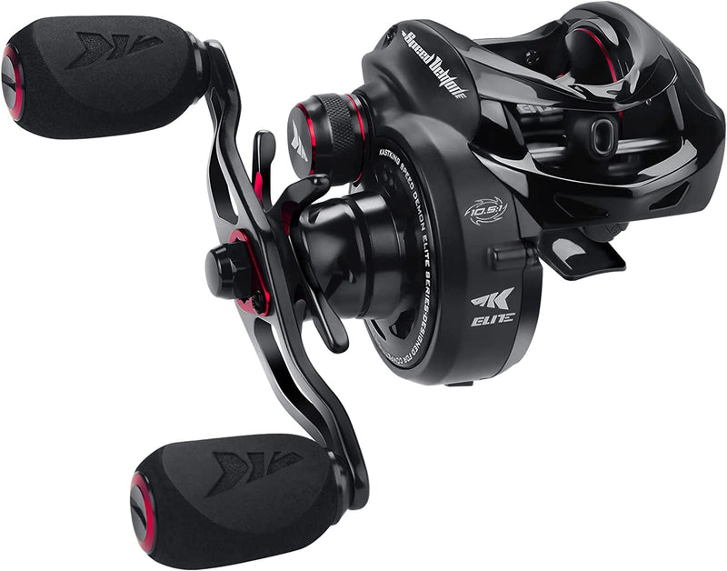 Kastking Speed Demon Elite Fishing Reel, World'S Fastest 10.5:1 Gear Ratio / Deadbolt Baitcasting Reel, 10+1 Shielded Stainless Steel BB, CNC Lightweight Aluminum Frame, Available in Skipping Version Sporting Goods > Outdoor Recreation > Fishing > Fishing Reels KastKing A: 10.5:1-Right Handed  