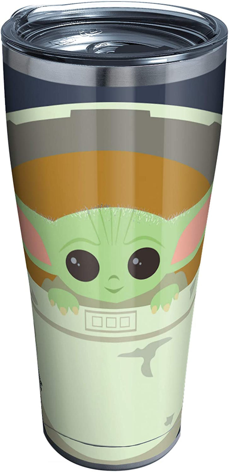Tervis Triple Walled the Mandalorian Child in Carrier Insulated Tumbler Cup Keeps Drinks Cold & Hot, 30Oz, Stainless Steel Home & Garden > Kitchen & Dining > Tableware > Drinkware Tervis   