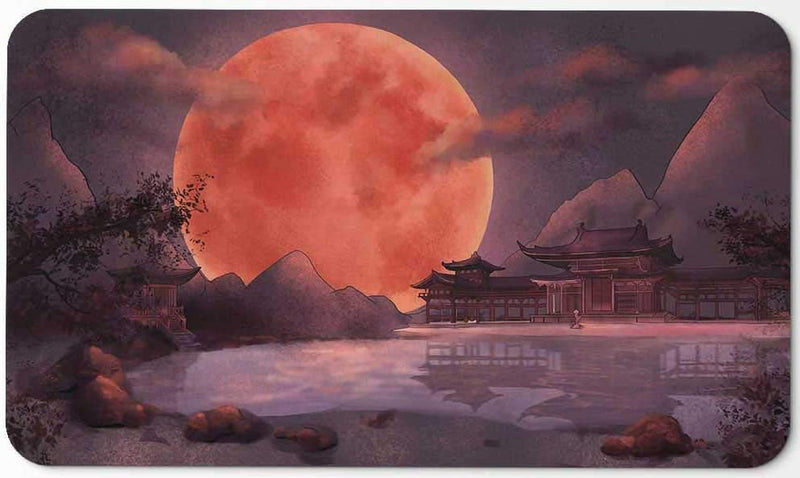 Paramint Blood Moon Torii Gate (Stitched) - MTG Playmat - Compatible for Magic the Gathering Playmat - Play MTG, Yugioh, Pokemon, TCG - Original Play Mat Art Designs & Accessories Sporting Goods > Outdoor Recreation > Winter Sports & Activities Paramint Shinto Temple Stitched 