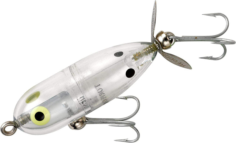 Heddon Torpedo Prop-Bait Topwater Fishing Lure with Spinner Action Sporting Goods > Outdoor Recreation > Fishing > Fishing Tackle > Fishing Baits & Lures Pradco Outdoor Brands Clear 1 7/8-Inch 