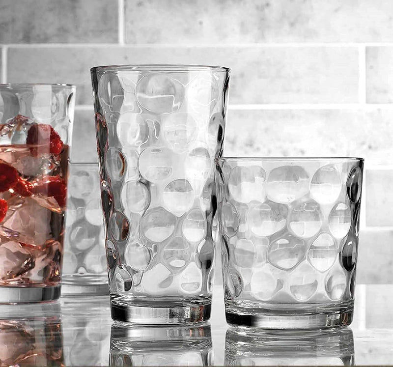 Glassware Drinking Glasses Set of 8 by Home Essentials & beyond 4 Highball (17 Oz.) Kitchen Glasses | 4 (13 Oz.) Rocks Glass Cups for Water, Juice and Cocktails. Home & Garden > Kitchen & Dining > Tableware > Drinkware Home Essentials & Beyond   