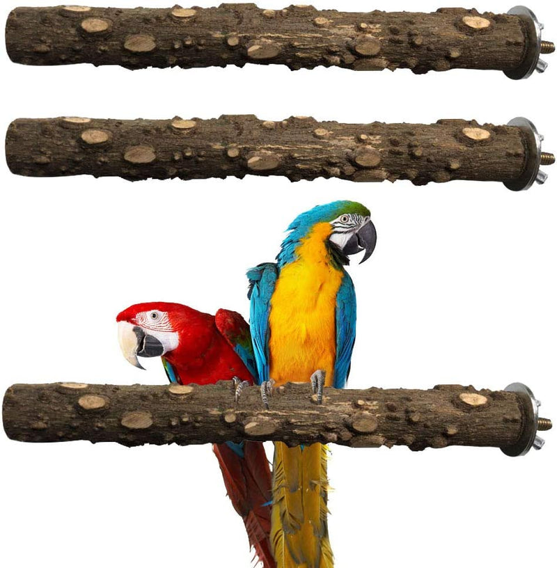 PINVNBY Bird Perch Nature Wood Prickly Parrot Stand Toy Branch Platform Paw Grinding Stick for Small Medium Birds Cockatiel Parakeet Conure Cage Accessory Pack of 3 Animals & Pet Supplies > Pet Supplies > Bird Supplies PIVBY   