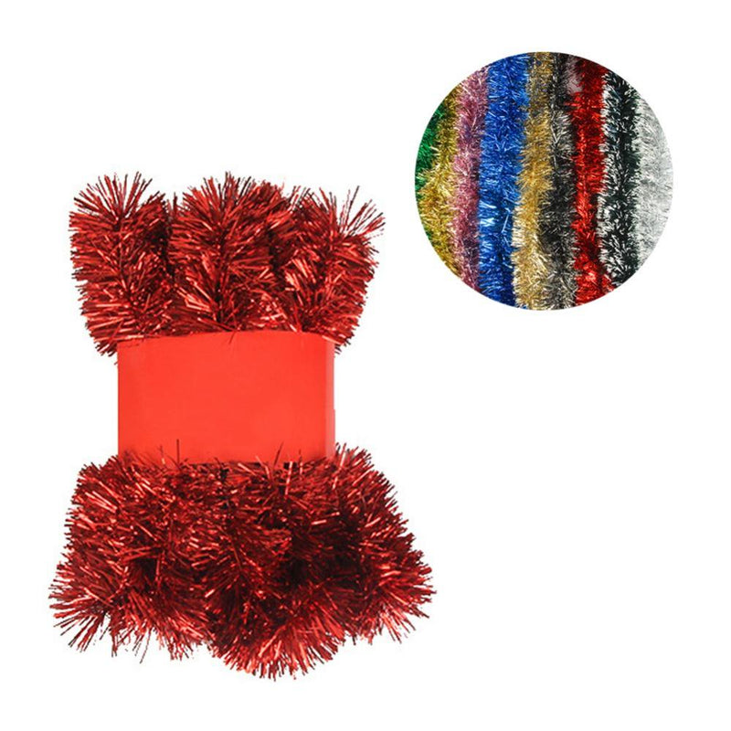 Tinsel Garland Christmas Tree Decorations Wedding Birthday Party Supplies for 16.5 FEET Long Home Home & Garden > Decor > Seasonal & Holiday Decorations& Garden > Decor > Seasonal & Holiday Decorations BIB3755688A111 Red  