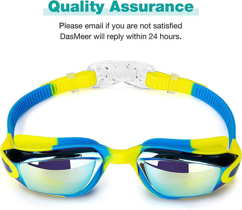 Dasmeer Kids Swim Goggles, anti Fog Swimming Goggles No Leaking, UV Protection Kids Goggles for Boys & Girls Age 4-8 Sporting Goods > Outdoor Recreation > Boating & Water Sports > Swimming > Swim Goggles & Masks DasMeer   