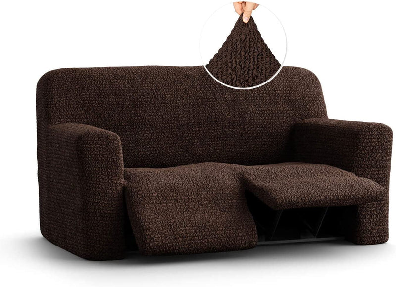 Recliner Sofa Cover - Reclining Couch Slipcover - Soft Polyester Fabric Slipcover - 1-Piece Form Fit Stretch Furniture Protector - Microfibra Collection - Silver Grey (Couch Cover) Home & Garden > Decor > Chair & Sofa Cushions PAULATO BY GA.I.CO. Dark Brown Reclining Loveseat 