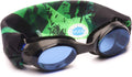 SPLASH SWIM GOGGLES with Fabric Strap - Blues & Greens Collection- Fun, Fashionable, Comfortable - Adult & Kids Swim Goggles Sporting Goods > Outdoor Recreation > Boating & Water Sports > Swimming > Swim Goggles & Masks Splash Place Green Fusion  