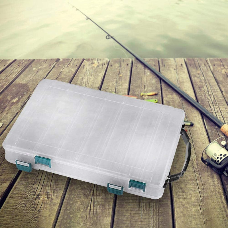 Plastic Lure Case, Double Sided Waterproof Visible Plastic Clear Fishing Lure Bait Hooks Fishing Tackle Accessory Storage Box Case Container(14 Slots) Sporting Goods > Outdoor Recreation > Fishing > Fishing Tackle Dioche   