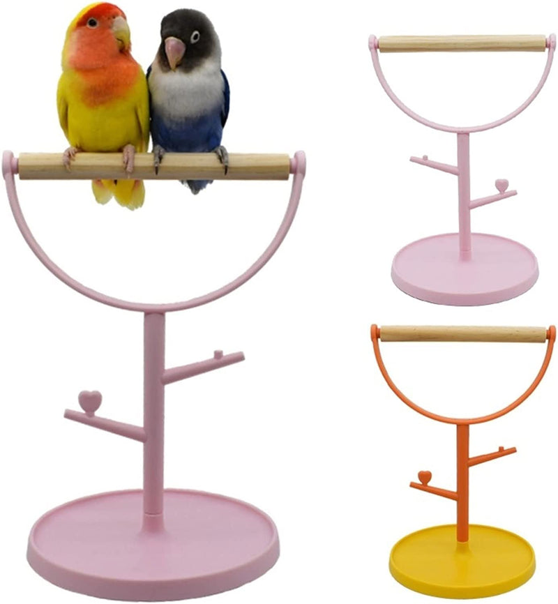 BEDEN Parrot Cage Bird Perch Stand Toy Wood Platform Cage Accessories Exercise Toys for Cockatiel Lovebirds (Color : Pink) Animals & Pet Supplies > Pet Supplies > Bird Supplies BEDEN   
