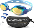 HDYAR Nearsighted Swimming Goggles Polarized Anti-Fog No Leaking Shortsighted Swim Goggles for Women Men Kids Adults Sporting Goods > Outdoor Recreation > Boating & Water Sports > Swimming > Swim Goggles & Masks HDYAR Blue -6 