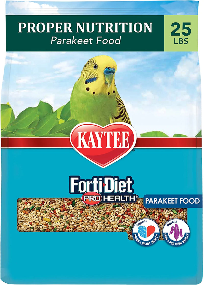 Kaytee Forti-Diet Pro Health Parakeet Pet Bird Food, 4 Pound Animals & Pet Supplies > Pet Supplies > Bird Supplies > Bird Food Central Garden & Pet 25 Pound (Pack of 1)  