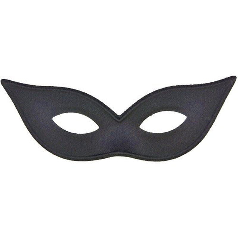Satin Harlequin Mask Adult Halloween Accessory Apparel & Accessories > Costumes & Accessories > Masks Generic Black  