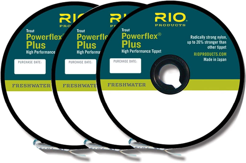 Rio Fly Fishing Powerflex plus Tippet 50Yd 3 Pack Sporting Goods > Outdoor Recreation > Fishing > Fishing Rods Far Bank Enterprises 3x-5x  