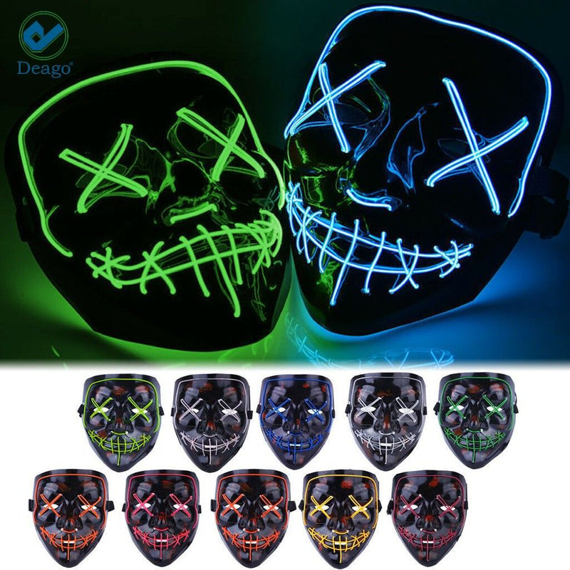 Deago Multi-Color Plastic Halloween Costume Mask, for Adult