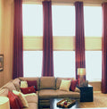 Ikiriska Extra Long Luxury Solid Linen Curtain Custom Made 8-24 Ft Length 2 Story Drapes (Dark Gray, 100″Wx120″L) Home & Garden > Decor > Window Treatments > Curtains & Drapes Ikiriska Red and Gray 50W*216L Inches 