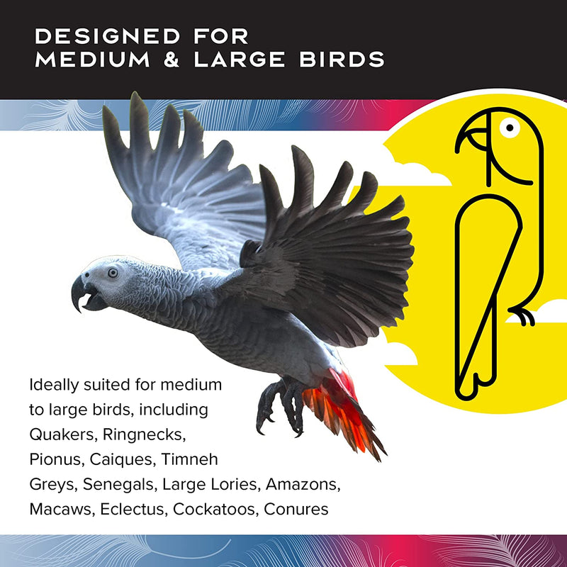 Featherland Paradise | Knots N Blocks - Medium Bird Toy | Parrot Toys | Bird Toys for Parrots, Sun Conures, Parakeets, Caiques, Medium Birds  Caitec Corp   