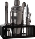 Highball & Chaser Elite 6-Piece Cocktail Shaker Set: Complete Bartender Kit for Home Bar Stainless Steel Mixology Bartender Kit with Stand Cocktail Set for Beginners | plus E-Book with 30 Recipes Home & Garden > Kitchen & Dining > Barware Highball & Chaser Gunmetal 18 fl oz 