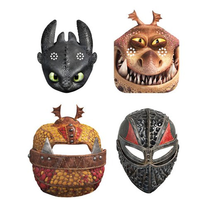 How to Train Your Dragon: the Hidden World - Party Masks [8 per Package] Apparel & Accessories > Costumes & Accessories > Masks Unique Industries   