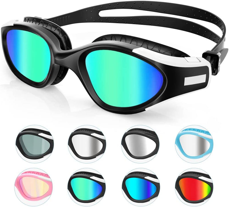 Findway Swim Goggles, Polarized Swimming Goggles Anti-Fog UV Full Protection No Leaking Wide Vision Adult Men Women Youth Sporting Goods > Outdoor Recreation > Boating & Water Sports > Swimming > Swim Goggles & Masks findway Black White Fram Brown Gold Lens  