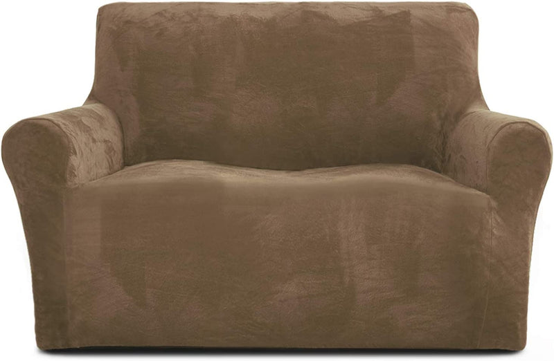 RHF Velvet-Sofa Slipcover, Stretch Couch Covers for 3 Cushion Couch-Couch Covers for Sofa-Sofa Covers for Living Room,Couch Covers for Dogs, Sofa Slipcover,Couch Slipcover(Beige-Sofa) Home & Garden > Decor > Chair & Sofa Cushions Rose Home Fashion Brown Loveseat 