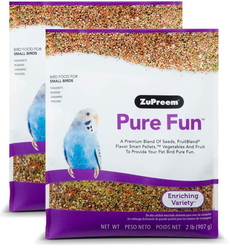Zupreem Pure Fun Bird Food for Small Birds, 2X2Lb Animals & Pet Supplies > Pet Supplies > Bird Supplies > Bird Food ZuPreem   