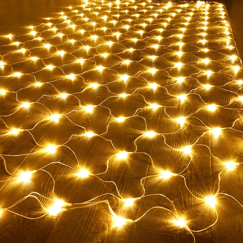 LED Net Mesh String Fairy Lights 200 Leds, 6.56 Ft X 9.84 Ft,8 Modes, Blue Outdoor Transparency String Lights Waterproof Christmas Decorative Lights for Christmas Tree, Holiday, Party, Wedding Home & Garden > Lighting > Light Ropes & Strings MORTTIC Warm White  