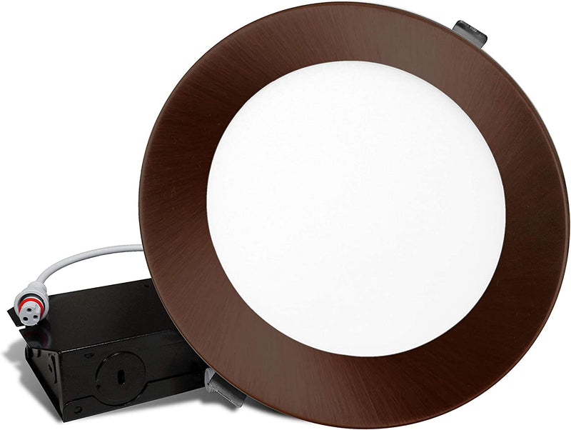 NICOR Lighting DLE6 Select Series 6 In. Flat Panel LED Downlight (DLE63120SRDWH), White