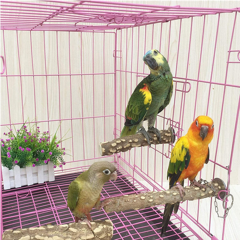 Hamiledyi Bird Parrot Perch Stand Set 6 PCS Natural Wood Parakeet Standing Toys Prickly Stick Paw Grinding Branch Platform Cockatiel Cage Accessories for Conures Budgies Macaws Finches Lovebirds