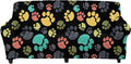 Doginthehole African Ethnic Style Sofa Slipcover Stretch Sofa Slipcover,Non Slip Fabric Couch Covers for Sectional Sofa Cushion Covers Furniture Protector Home & Garden > Decor > Chair & Sofa Cushions doginthehole Colorful Footprints Small 